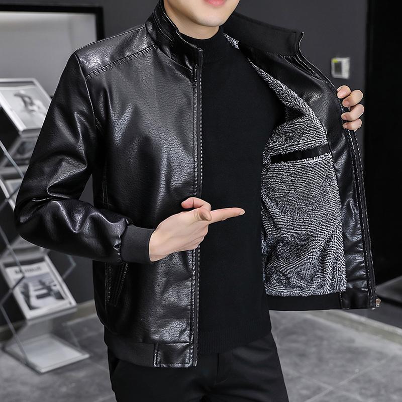 Men's Fashion Leather Jackets  Spring Autumn New Casual Motorcycle PU Jacket Biker Leather Coats Brand Clothing Big Size