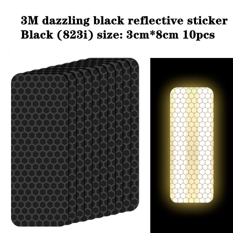 Černé kolo obočí reflexní samolepky na auto zakrývající samolepky na škrábance černý neviditelný dekorativní reflektor