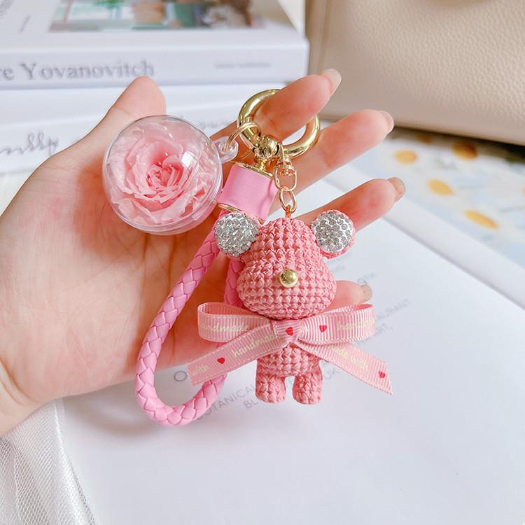 

Resin Adorable Teddy Bear Keychain With Sparkling Diamonds Perfect Birthdays For StyleA