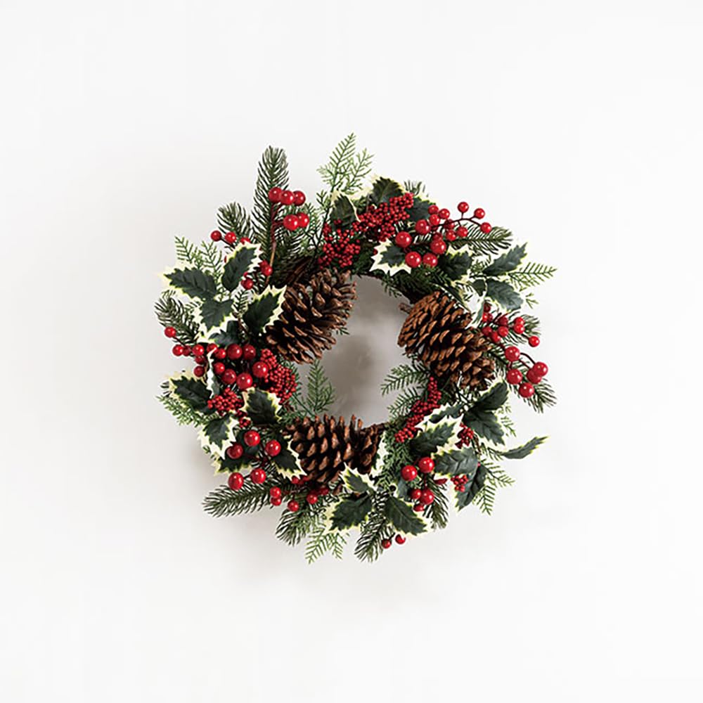 

HEADS Christmas Wreath Approximately 430mm Diameter x 160mm Pine 1 Piece X-NW4 Decoration, Diameter, Medium, Cone,