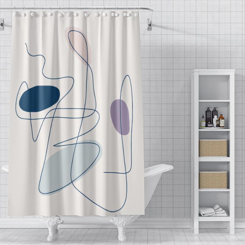 

Домашние шторки для душа для ванной водонепроницаемая ткань Современный скандинавский стиль занавеска для ванной 180x200 240x180 милая собака смешная 90x180cm