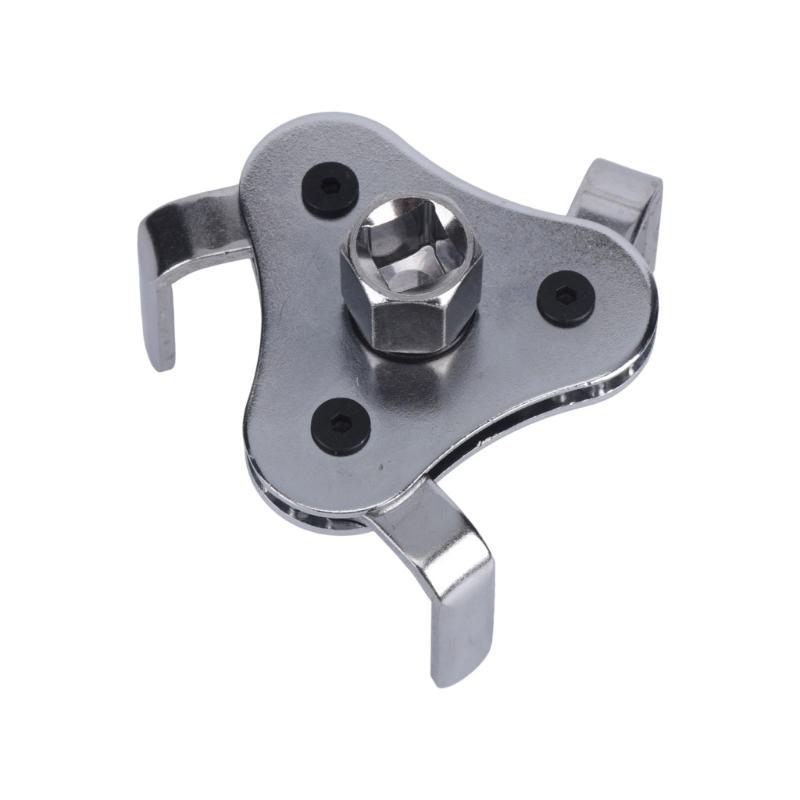 3 Jaw Oil Filter Tool, Adjustable Serrated Clamp for Spin On Filter Service, Metal Grip for Home Auto Care and Repair Shop Maintenance
