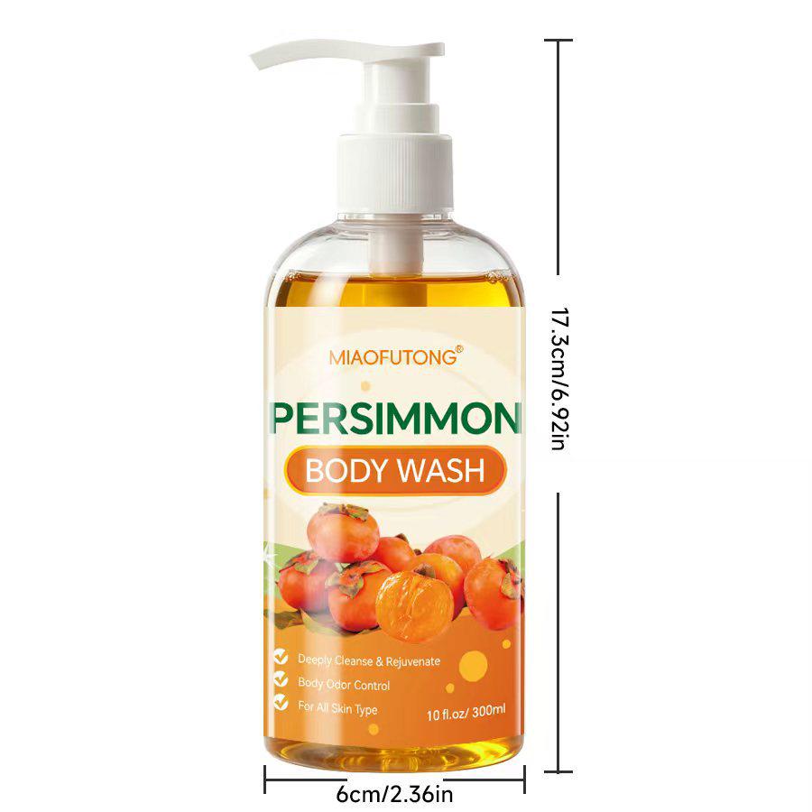Persimmon Deodorizing Shower Gel: Eliminates Odor, Gently Cleanses, and Refreshes Skin