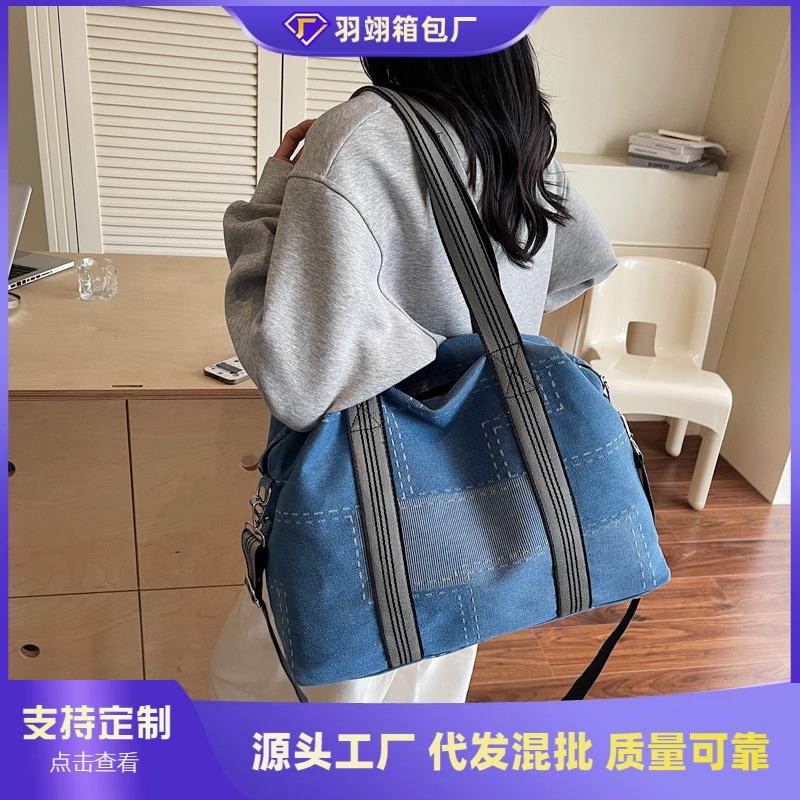 Large capacity cloth bag women's new summer versatile messenger bag casual shoulder student class tote bag