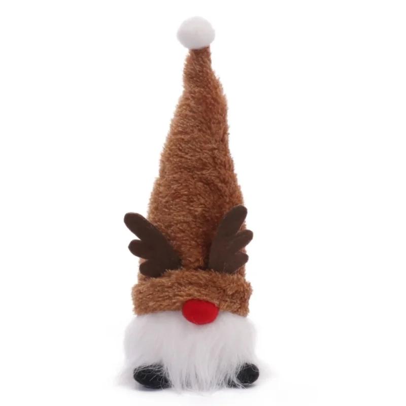 3pcs Christmas LED Doll Pendant Christmas Tree Ornaments Santa Gnome Plush Doll For Home New Year Xmas Decoration Party Favors