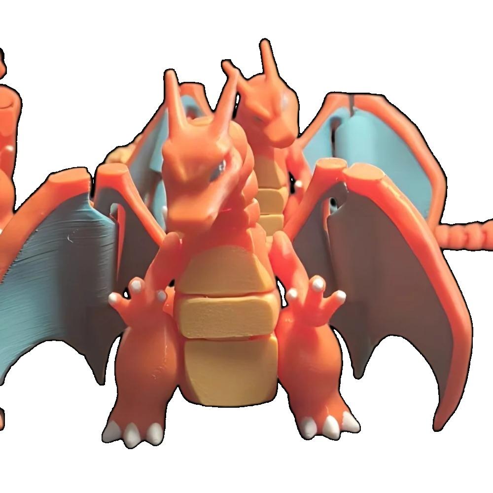 3D Pokemon Printed Articulated Charizard Action Figure Movable Model Ornament Kids Gift Desktop Decoration Toy Stress Relief Toy
