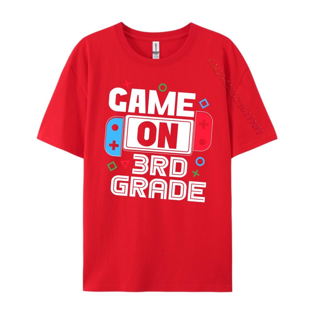 Gamer Back To School Game 3rd Grade Big And Tall T Shirts Graphic Tees Men High Quality Mens TShirt S