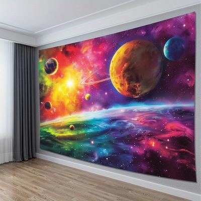 Colorful Galaxy Planets Nebula Space Tapestry Wall Hanging For Bedroom Living Room Decorcosmic Universe Art Print Homedecoration