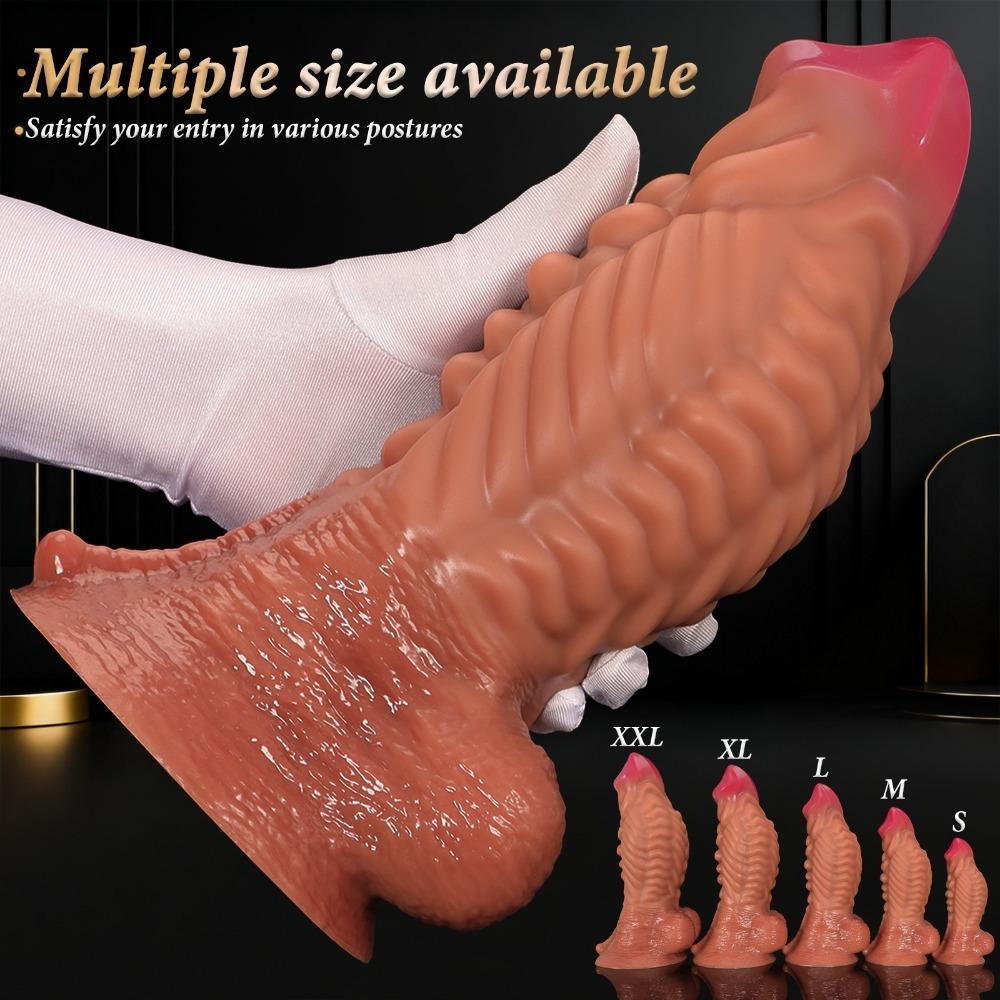 Riesiger Muskel-Dildo für Frauen Realistisches Silikon Erwachsenen-Sexspielzeug BDSM Masturbation