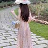2026 new models are popular this year, beautiful long skirts for women, summer beautiful temperament, French floral suspender dress for women