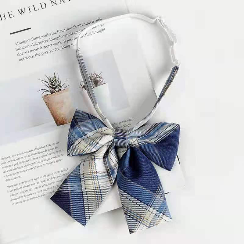 Japanese Academy Style Women's Uniform with Floral Bow Tie