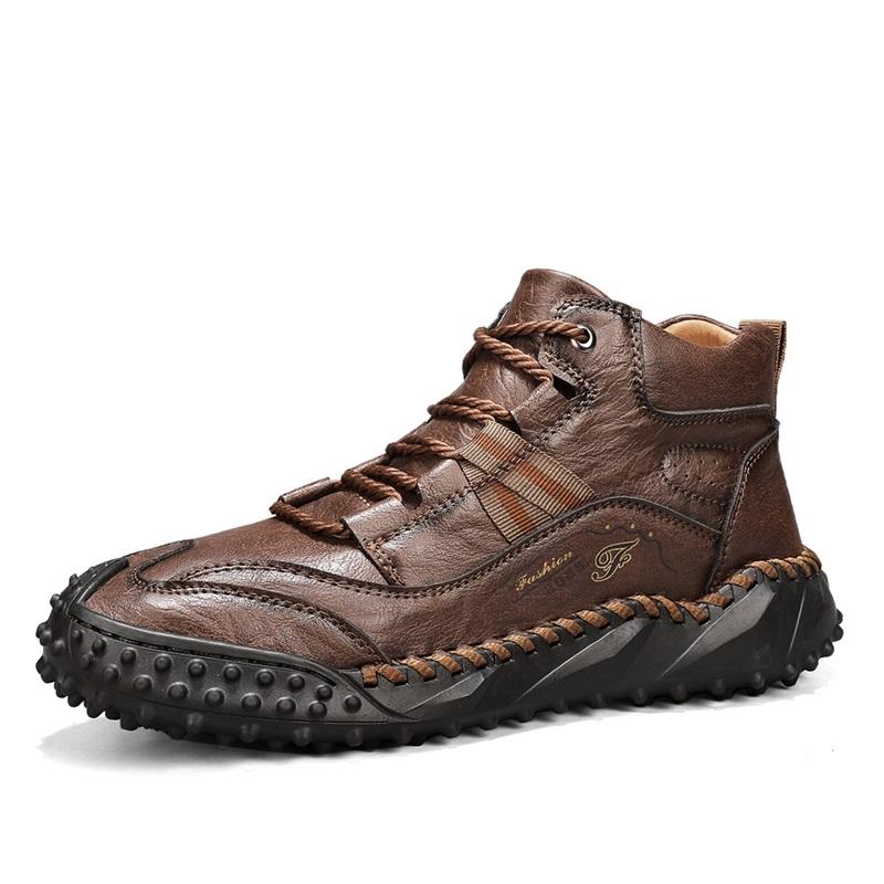 Botas de couro de cano alto masculinas Tênis casuais