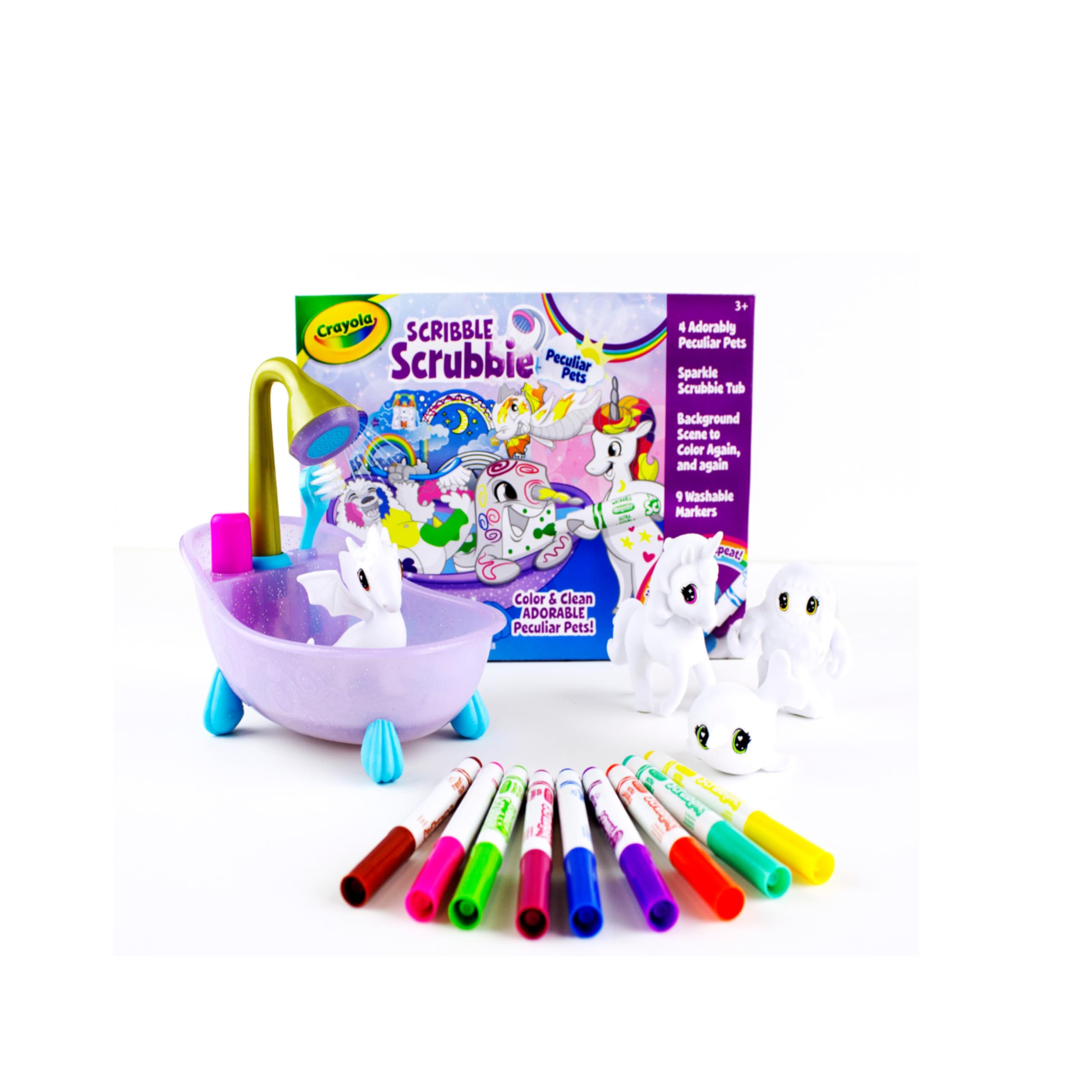 

Crayola Colorful My Pet Shower Care Set, Fantasy Drawing, Authentic 3D Coloring Book, 747346