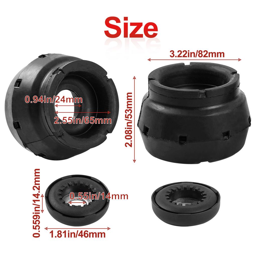 Par Bil Framfjäderbensfäste Fästen Lager Vänster Höger 1J0412331C 1J0412249 För VW Golf Jetta Bora Beetle Skoda Octavia