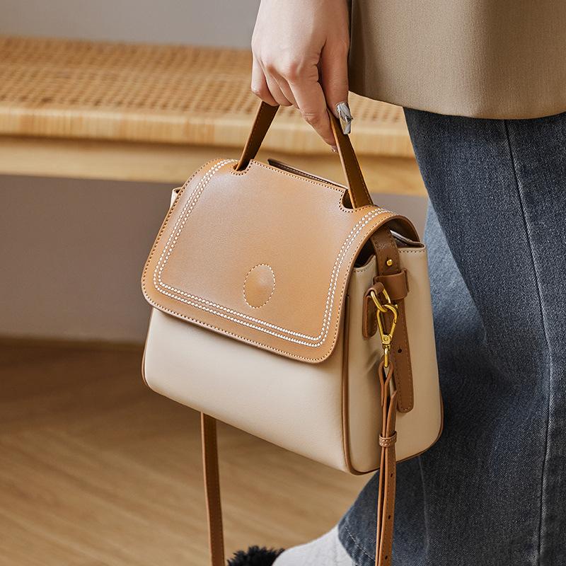 Mrs. Qiao Mother's Day Gift Bag 2025 New Women's Handbag Female Crossbody Bag Mom Bag Genuine Leather Women's Bag