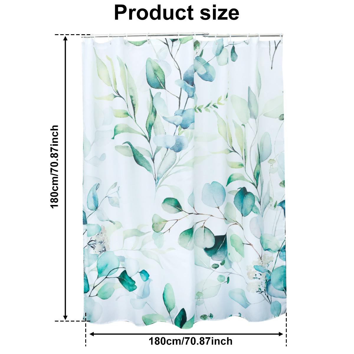 

1/2 шт. Занавеска для душа Акварельные листья Украшение для ванной комнаты Занавески для душа гостиная Decorae 1,8*1,8 м для кухни Комната Дом 1PC