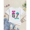 Digital Cartoon 67 Print Summer Childrens ShortSleeved Shirt Comfortable TShirt Girls Fashion Top