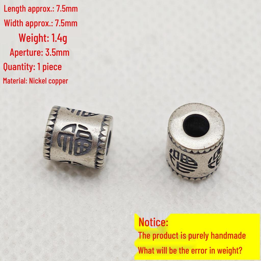 Sterling Silver Lotus Barrel Bead Charms - 99 Fine Silver, 3D Handmade for DIY Jewelry.