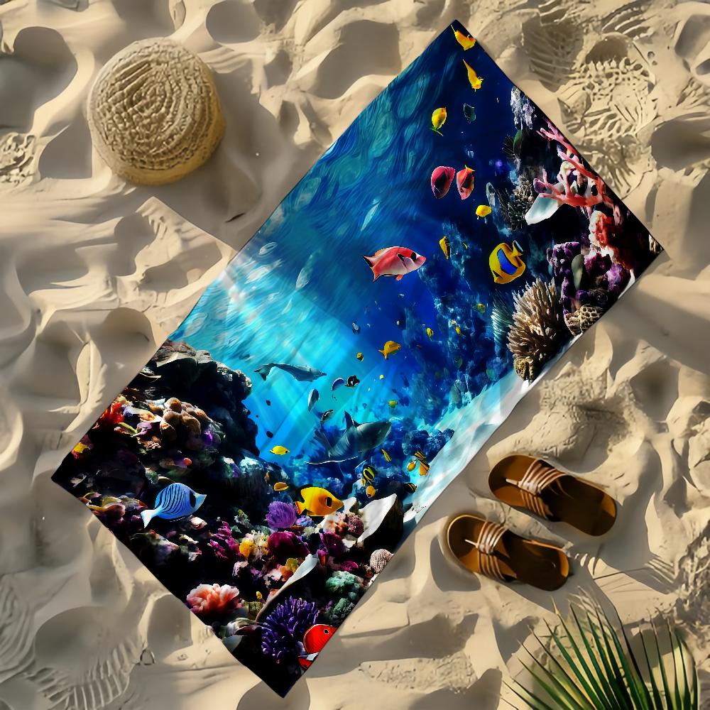 Sea World Towel Yoga Gym Yoga Gym Lightweight Portable for Swimming Beach Travel Sports Accessories Sandproof