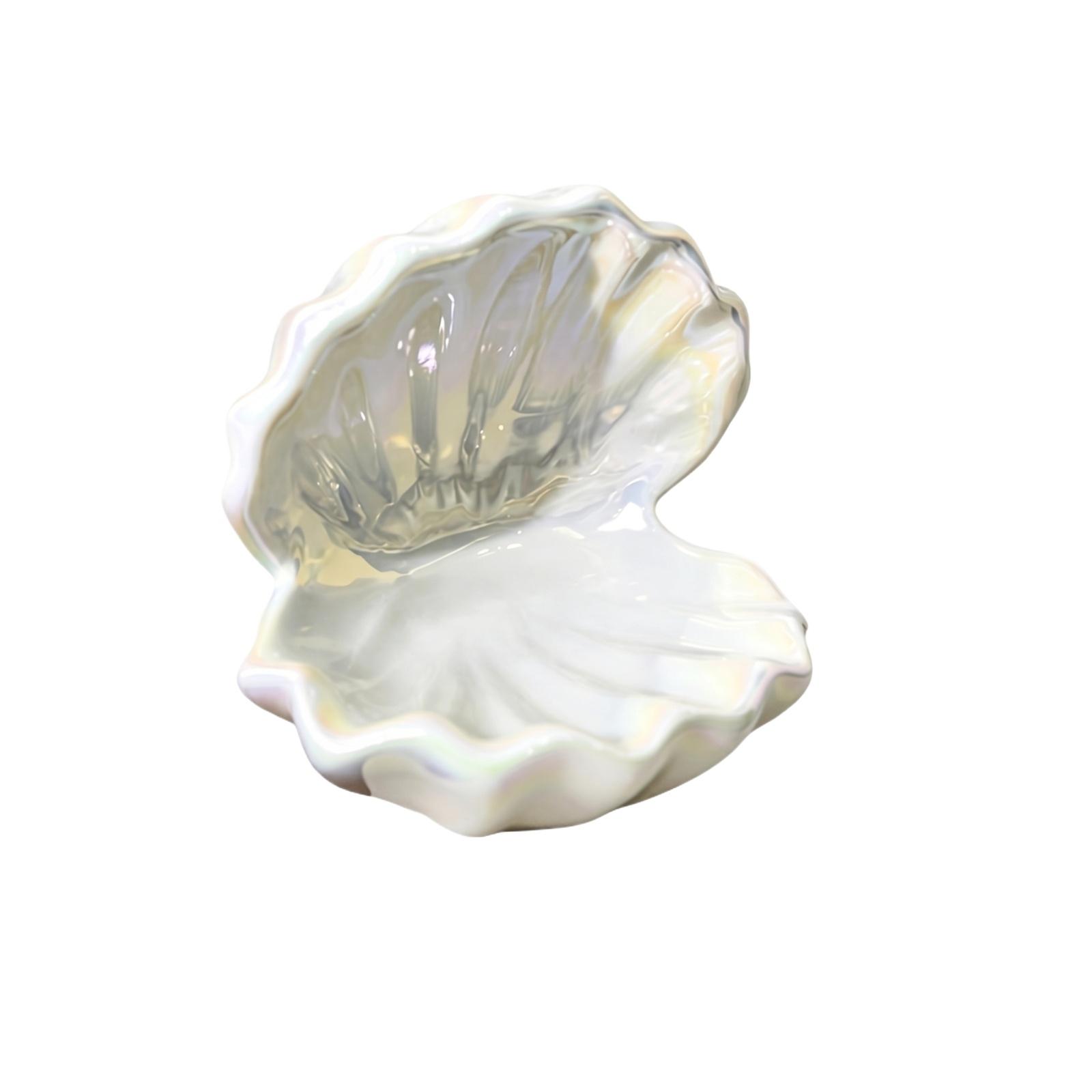 

Creative Shell Jewelry Storage Box Decorative Home Accent Organizer for Small Accessories Display and Storage with Unique Design one size білий
