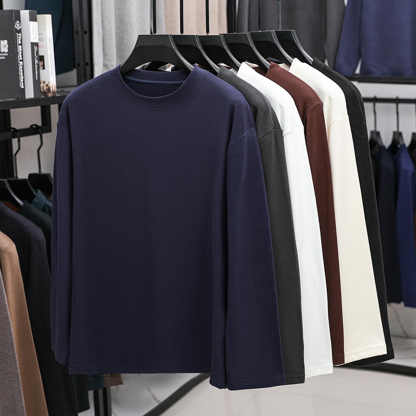 Long Sleeve Crew Neck Hoodie Loose Fit Fashion Trendy Versatile Men s Hoodie M