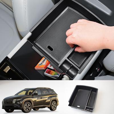 Center Console Organizer Armrest Box Storage for 2025 Hyundai Tucson Interior Car Storage Center Console Secondary Accessories