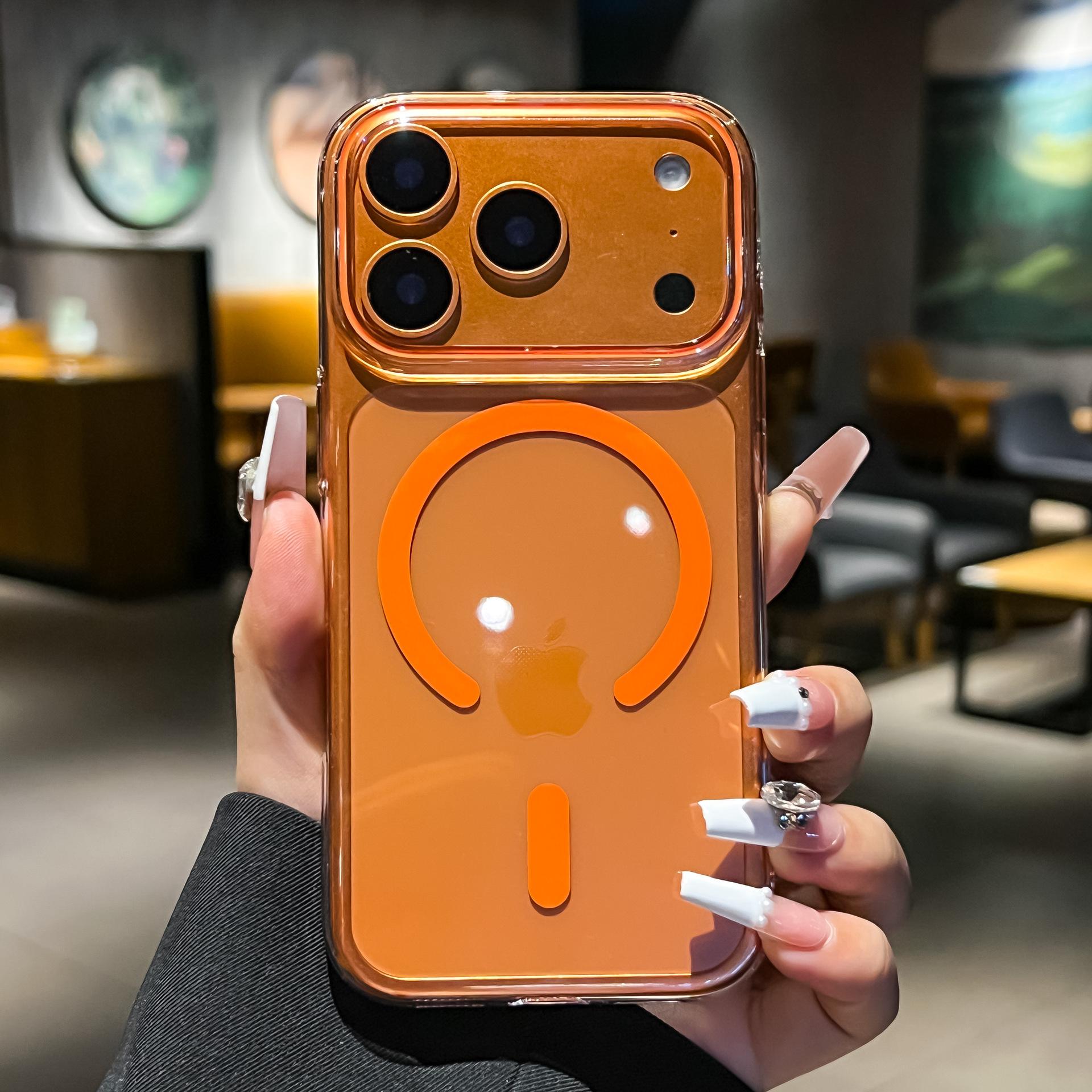 Ice-clear Magnetic Case for IPhone 17 Pro Max, Ultra-thin PC Apple 16 Non-yellowing High-transparency Protective Case iPhone17