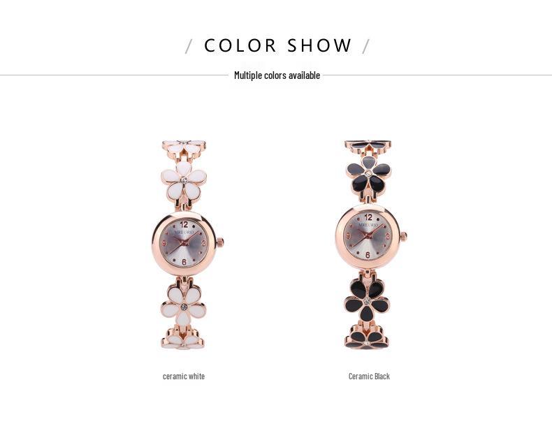 Gänseblümchen Quarz Damenmodeuhr mit Armband