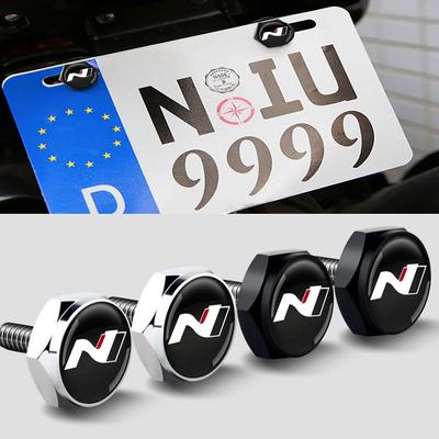 4PCS Universal Car Metal Screws License Plate Bolts for Nline Tucson Kona Sonata Veloster I30 I20 N Elantra
