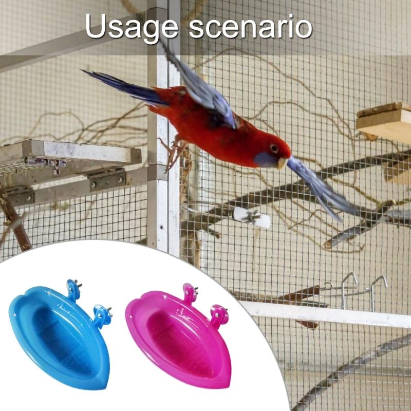 Lovely Durability Bird Bath Shower Birds Bath Multifunctional Parakeets Shower Small Bird Bath Cage Accessory