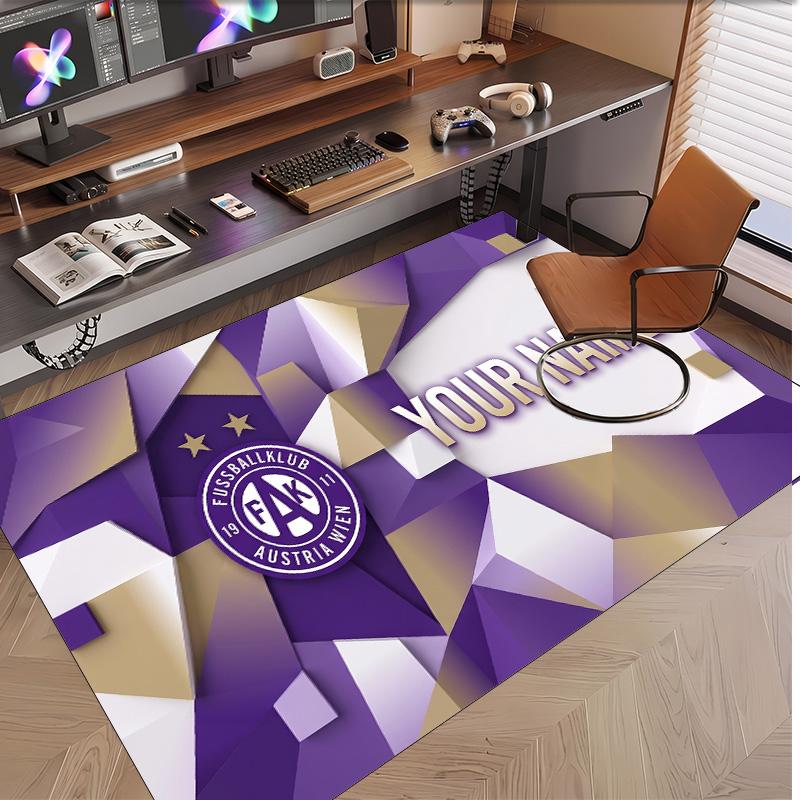 Personalized Crystal Velvet Carpet Austria Wien FC Pattern Non Slip Floor Rug