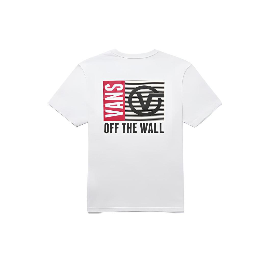 Vans Casual Sports Round Neck Short Sleeve T-Shirt Men Tops White VN0A48B1WHT