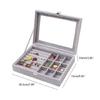 Dustproof Organizer for Earring Ring Necklace Velvet-Clear Lid Jewellery Holder