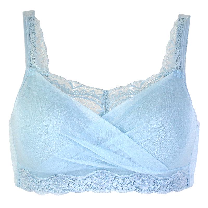 Lace Wire-Free Breathable Breast Cover Bra with Insertable Pads - Style 8801