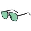 Retro Double-Bridge Sunglasses with Large Ocean Lenses - Fashionable and Simple Design