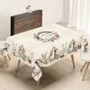 Rustic Easter Tablecloth Farmhouse Bunny Eggs Table Cover Easter Decorations for Home Kitchen Dining Spring Garden Tablecloth