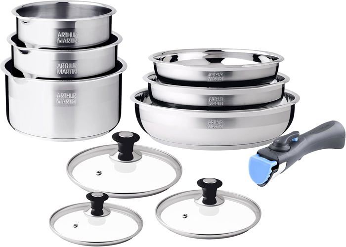 Arthur Martin 5540 10-piece Stainless Steel Batteries, Stainless Steel, 9 X 26 X 5 Cm173