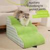 3 niveaus Ladder Honden Huisdieren Groen Rasterpatroon Puppy Trappen Naast Bank Bed Helling voor Honden Bescherming Huisdieren Gewrichtsveiligheid Trappen Cadeau