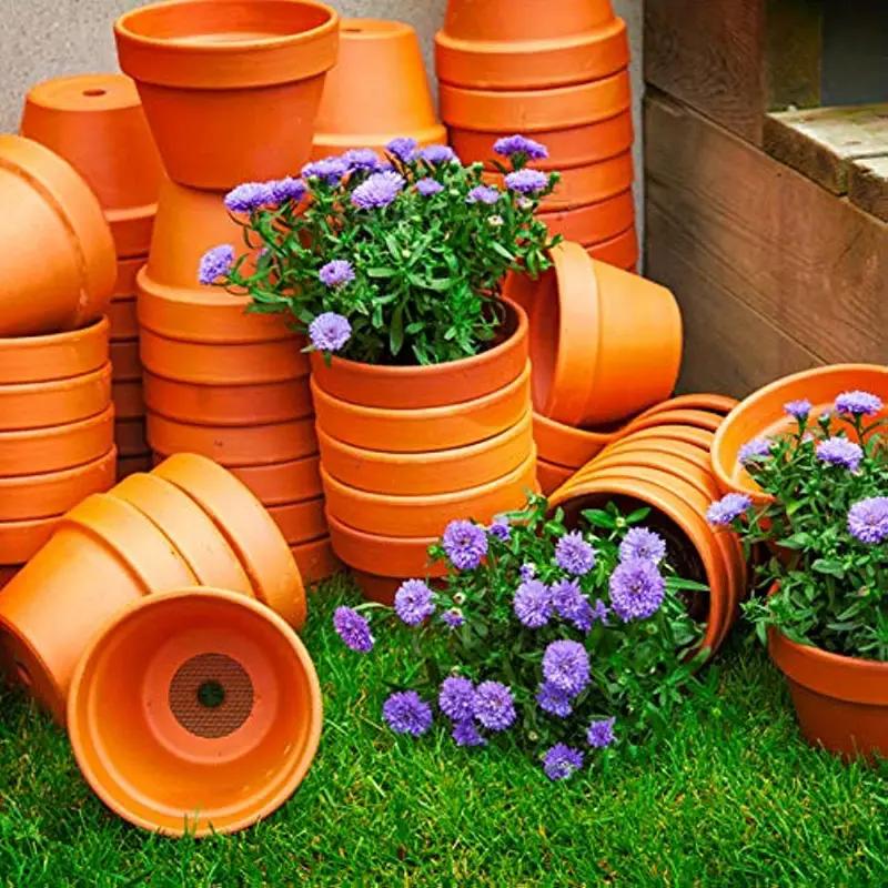 50 Peças Tapete Tela para Buraco de Vaso Tela Redonda para Furo de Drenagem para prevenir a perda de solo Junta Tela de Drenagem para Plantas Suprimentos de Jardinagem