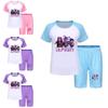 Kpop Demon Hunters Kids Summer Cotton Short Sleeve Shorts Set For Children
