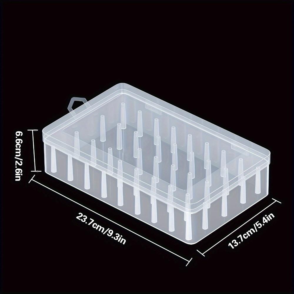 

Transparent Bobbins Container Plastic Sewing Thread Box Needle and Thread Box Sewing Supplies прозорий