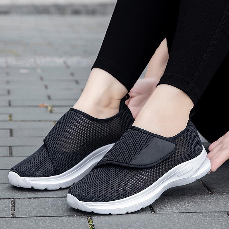 Adjustable Summer Shoes for Swollen Feet - Unisex Velcro Casual Footwear