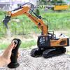 Non-Toxic 1/20 Alloy Remote Control Excavator 2.4G Upgraded Rc Car Model Unlimited Rotation Children Engineering Vehicle Toy For Kid Gift