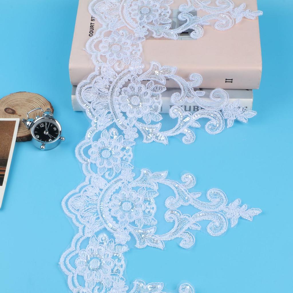 Bleached White Car Bone Lace Lace Accessories Lace Fabric Decorative Dress Clothing Accessories 25Cm