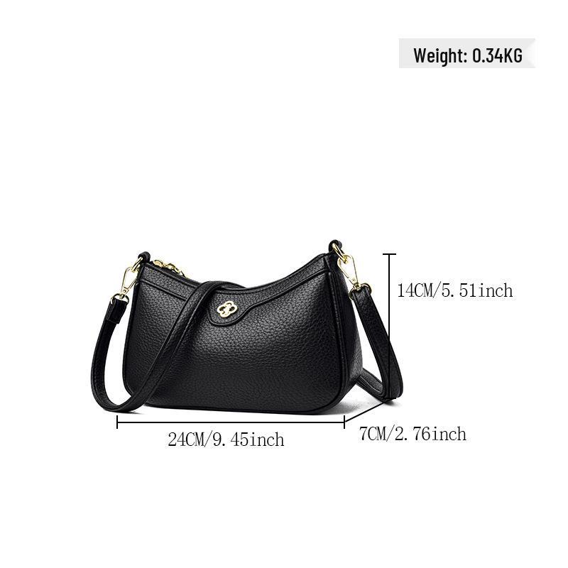 Women's Trendy Solid Color Shoulder Bag 2025 - Versatile Light Luxury Crossbody for Moms