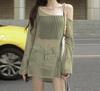 Women's Summer Hollow Mesh Knit Top - Loose Fit, Long Sleeve, Sun Protection