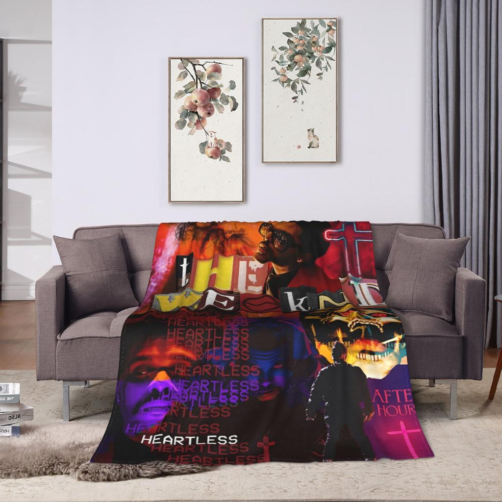 The Weeknd Pop Singer Blanket Velvet Summer  Portable Super Soft Throw Blanket for Bedding Couch Bedding Throws