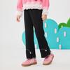 Girls' Flare Leg Trousers with Bow Embroidery