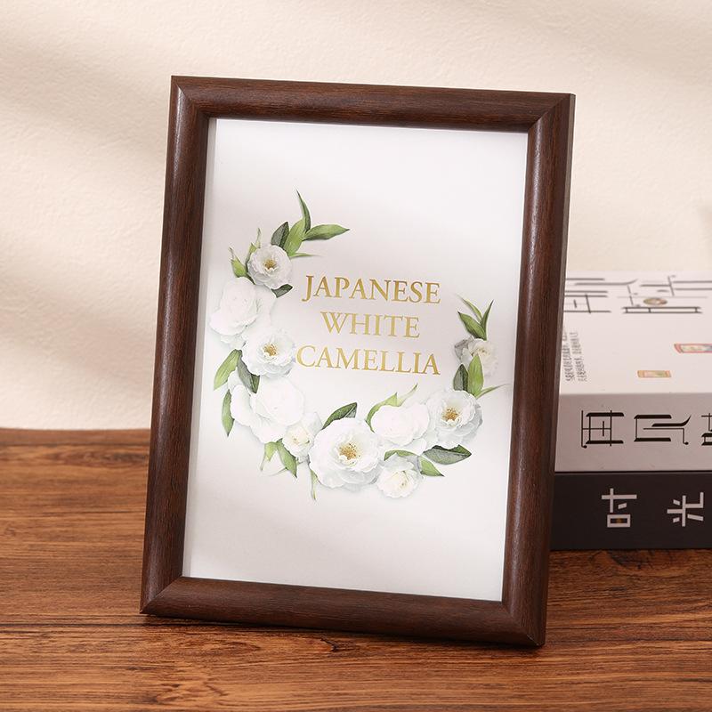 6/7/8/10 Inch A4 Photo Frame Arc Simple Wooden Density Board Back Panel for Home Bedroom Living Room Tabletop Photo Wall