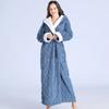 Loose Long Thick Bath Robe Hooded Winter Thick Women Bathrobe Flannel Terry Warm Comfortable Sleepwear for Female Dressing Gown